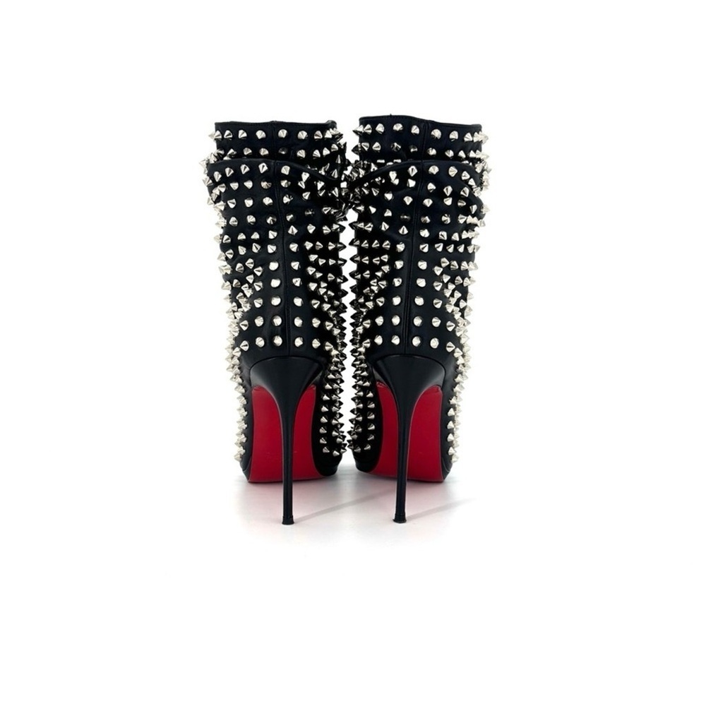 Christian Louboutin Black Guerilla 120 Nappa Spiked Booties - US 6 (36.5) NWT - Picture 6 of 13